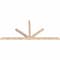 Ekena Millwork Saratoga Smooth Timber Gable Bracket, Douglas Fir, 108"W x 49"H x 3 1/2"D x 3 1/2"F, 11/12 Pitch GBW108X49X0404SAR00SDF - alternate 2